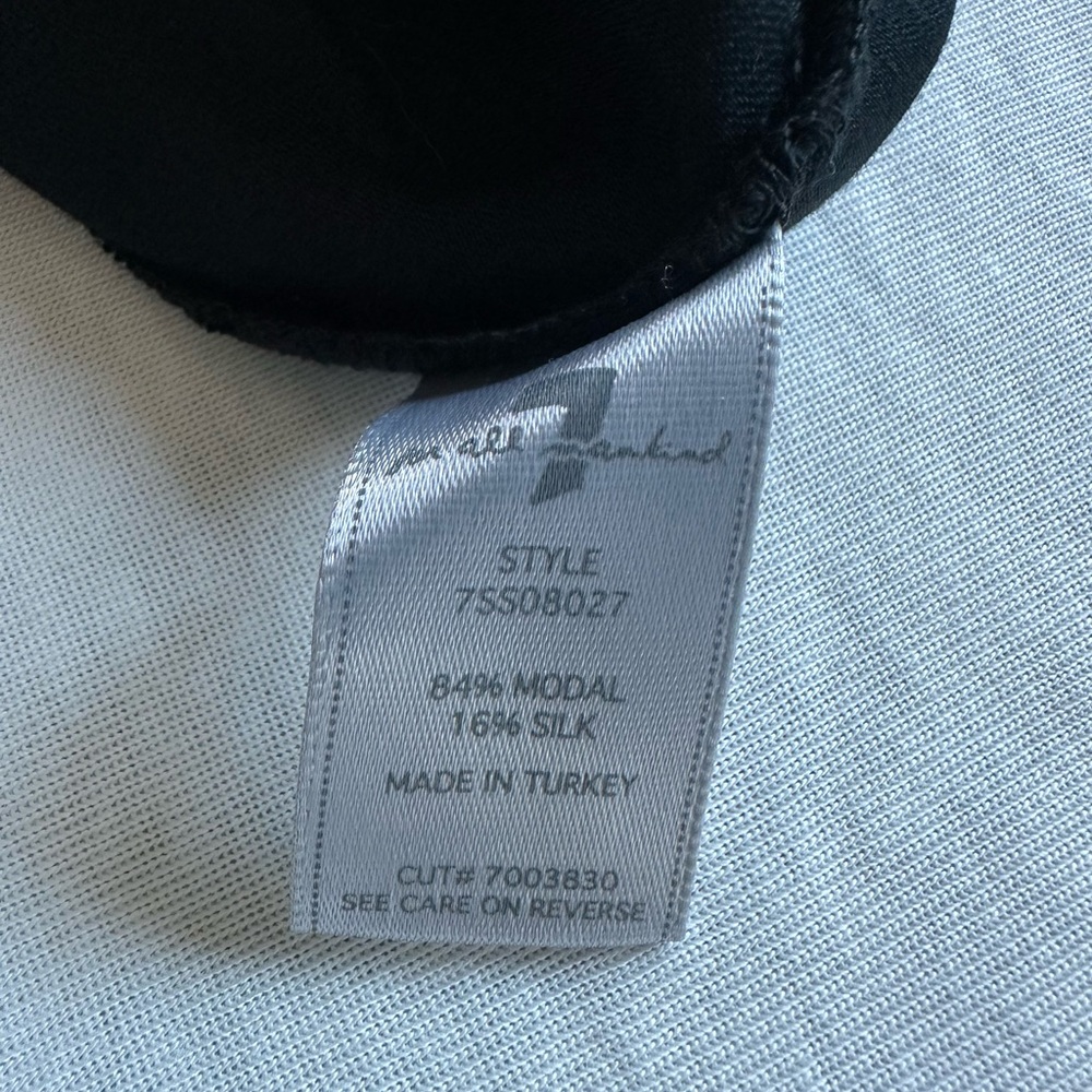 7 For All Mankind Black Silk Tie neck Halter Top xs - Picture 9 of 12